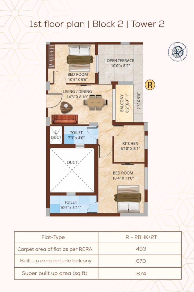 1st Floor Plan | Block2 | Tower2