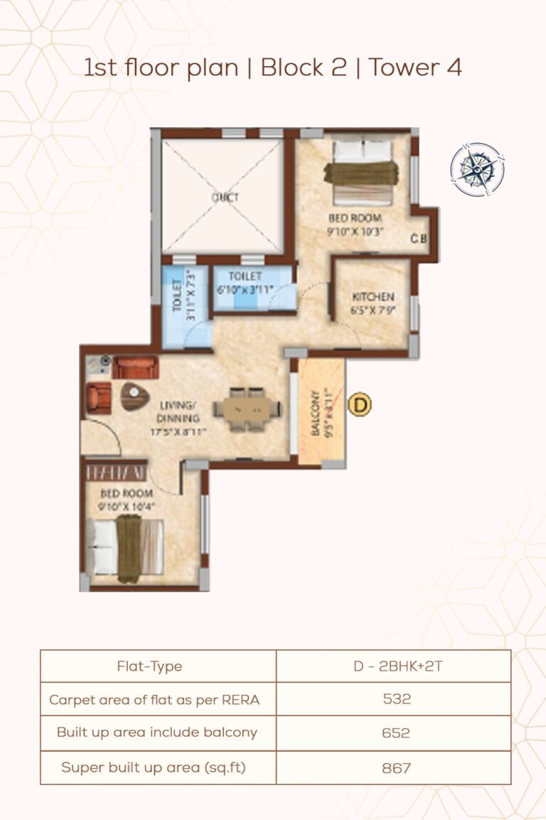 1st Floor Plan | Block2 | Tower4