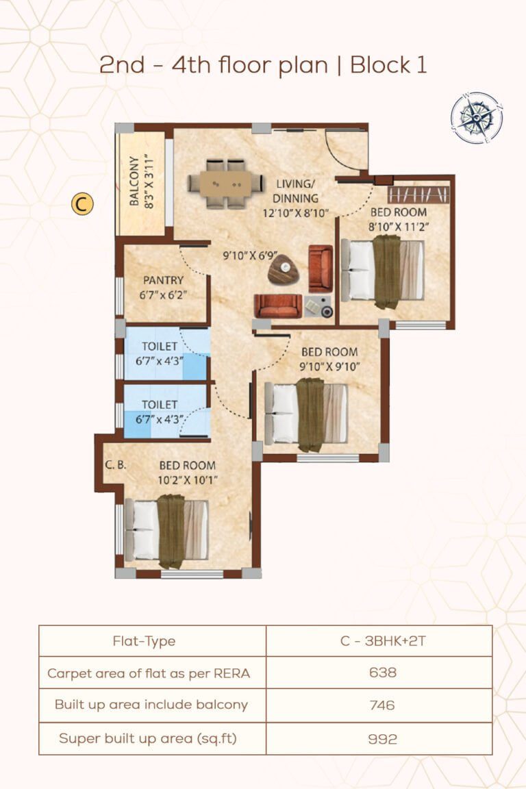 2nd-4th floor plan | block1