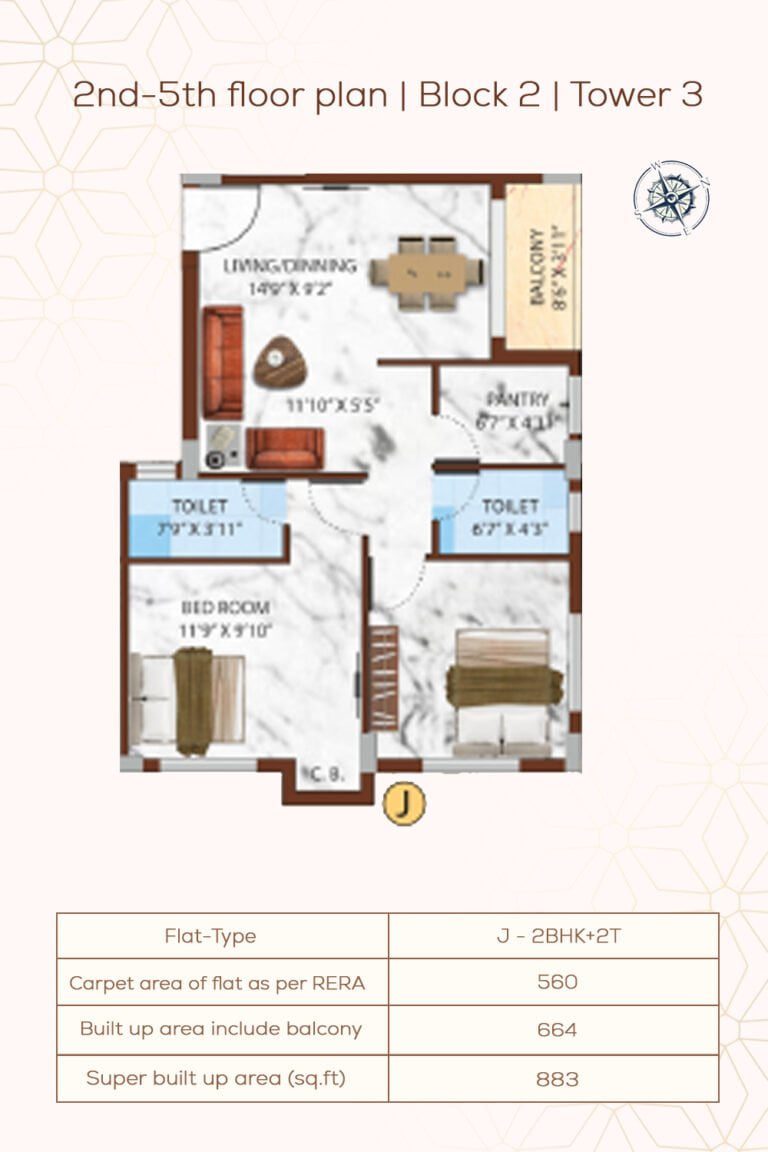 2nd-5th Floor Plan | Block2 | Tower3