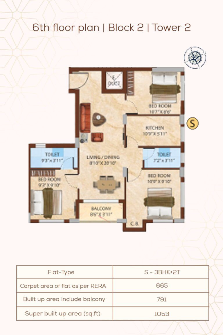 6th Floor Plan | Block2 | Tower2