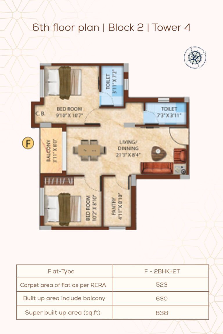 6th Floor Plan | Block2 | Tower4