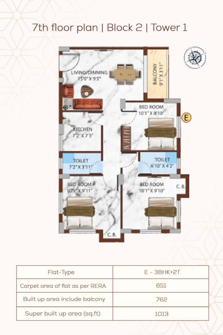 7th Floor Plan | Block2 | Tower1