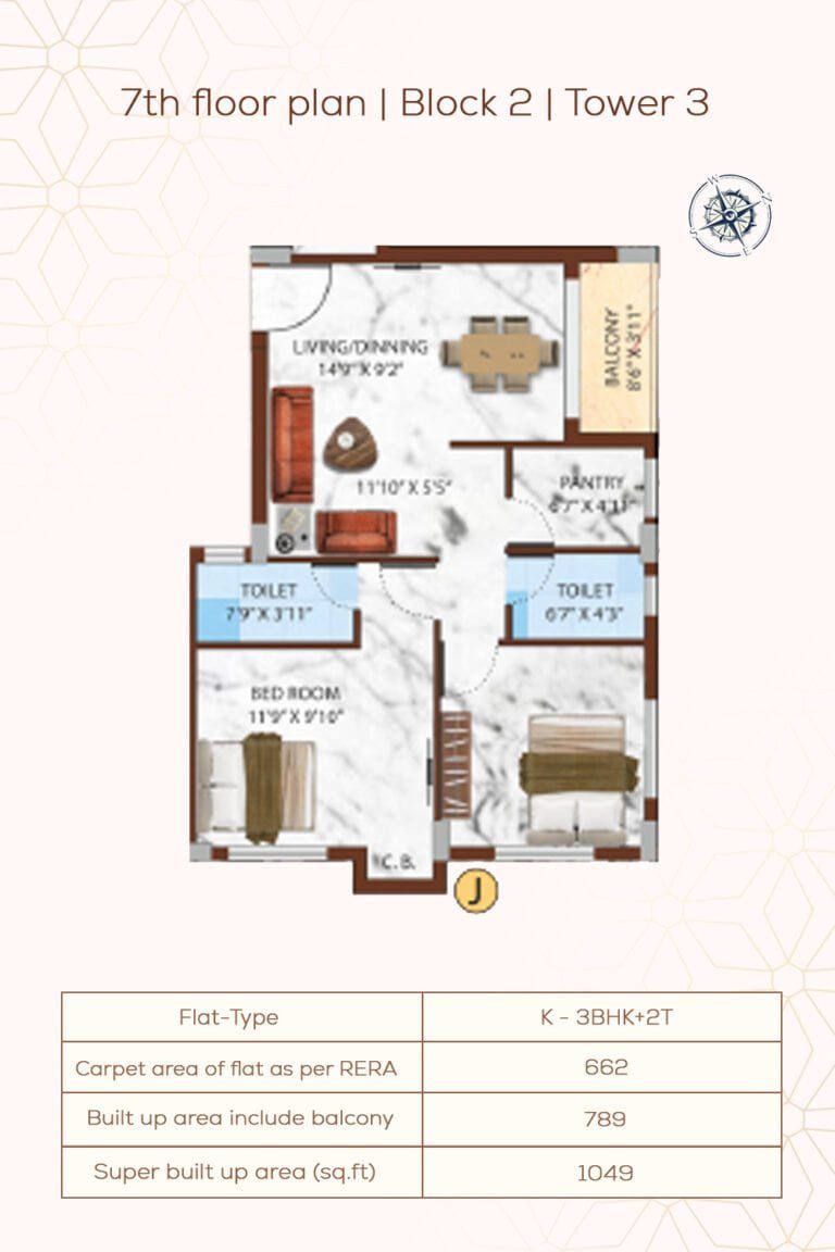 7th Floor Plan | Block2 | Tower3