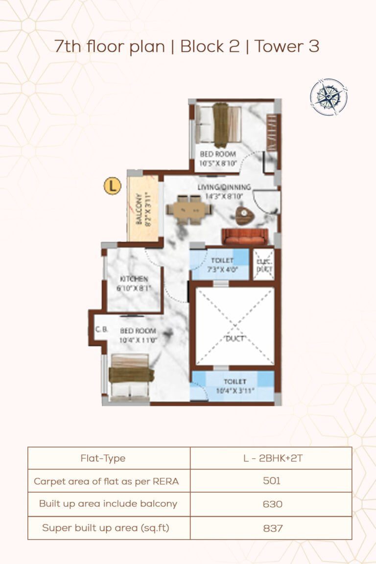 7th Floor Plan | Block2 | Tower3