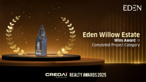 Eden Willow Estate by Eden Group, a completed residential project near Rajpur, Kolkata, winner of the CREDAI Realty Award FY 2025–26 in the Housing Project – Completed Category